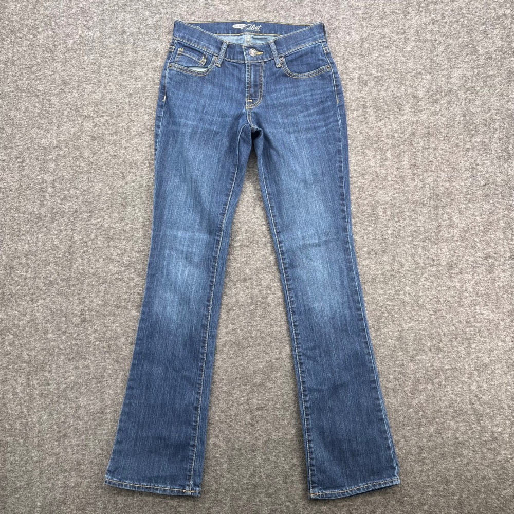 Old Navy The Flirt Bootcut Jeans Womens 00 Blue Medium Wash Stretch Denim Pants - Picture 2 of 13